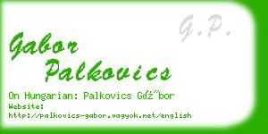 gabor palkovics business card